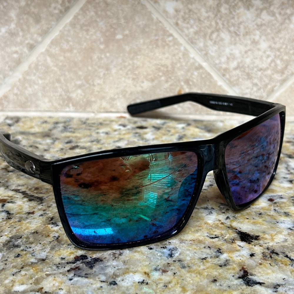 Costa Black Sunglasses with Blue and Purple Lenses